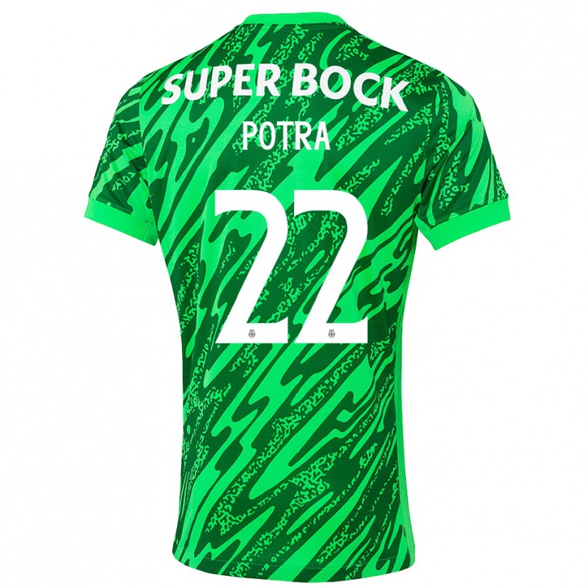 Danxen Enfant Catarina Potra #22 Maillot de Gardien Vert Blanc 2025/26 T-shirt