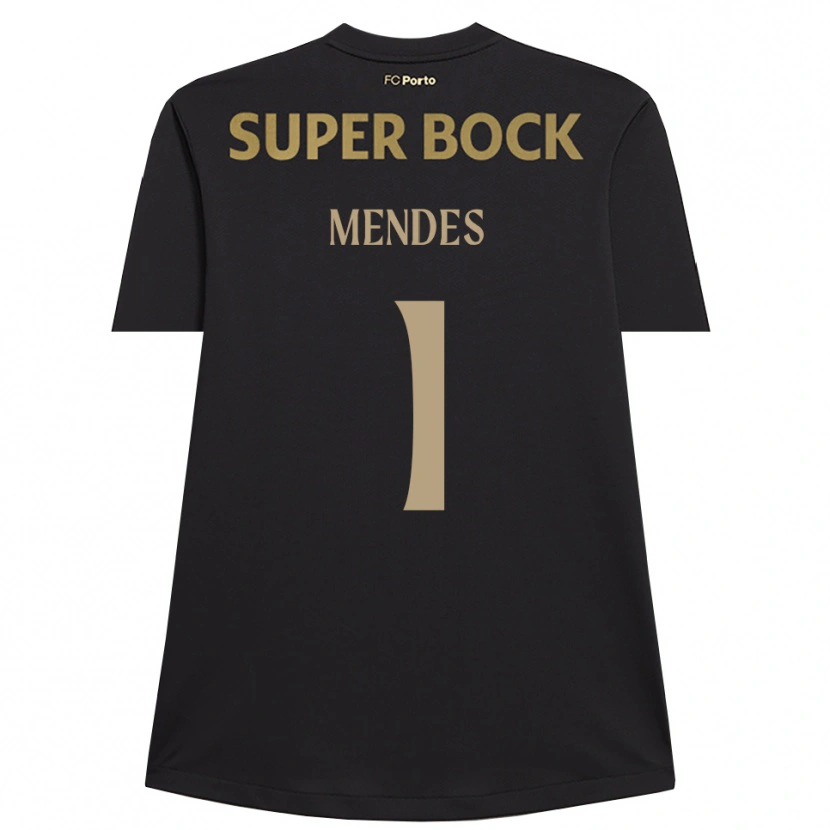 Danxen Enfant Francisco Mendes #1 Maillot de Gardien Noir Marron 2025/26 T-shirt