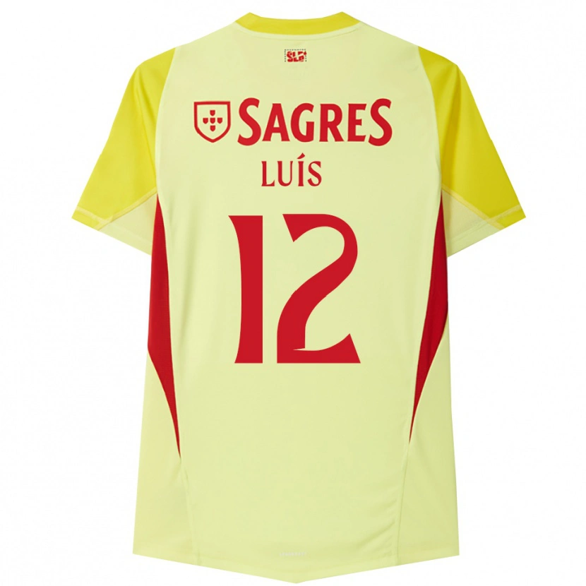 Danxen Enfant António Luís #12 Maillot de Gardien Jaune Rouge 2025/26 T-shirt