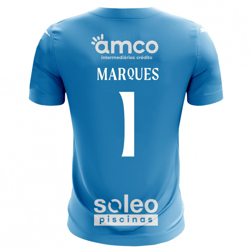 Danxen Enfant André Marques #1 Maillot de Gardien Bleu Blanc 2025/26 T-shirt