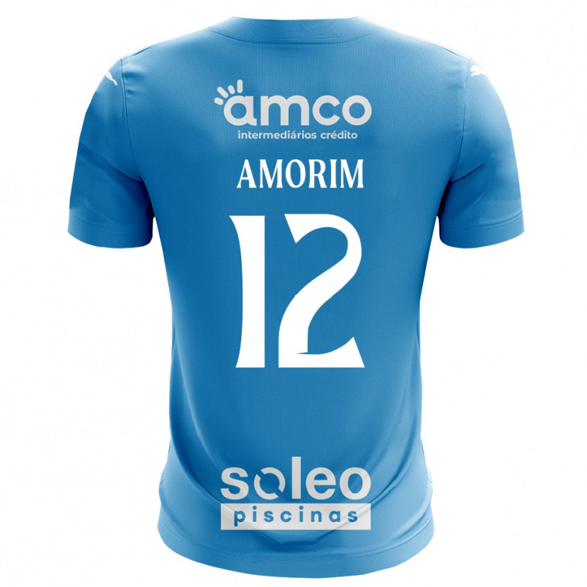 Danxen Enfant Renato Amorim #12 Maillot de Gardien Bleu Blanc 2025/26 T-shirt