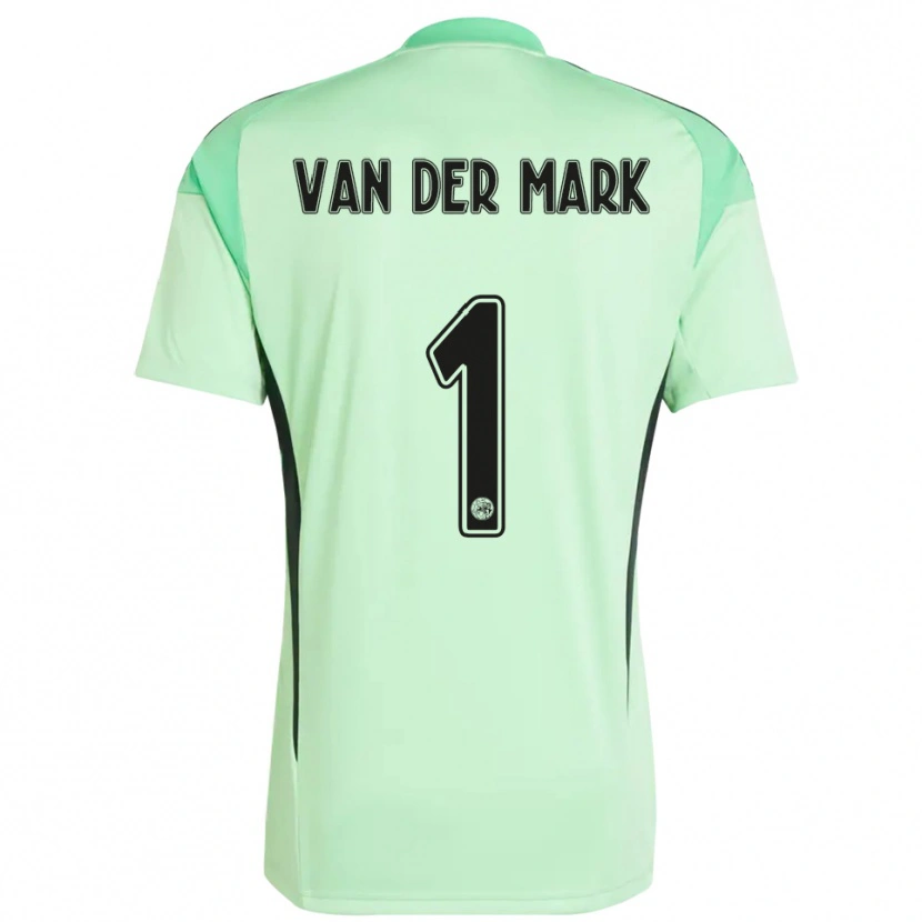 Danxen Enfant Jesper van der Mark #1 Maillot de Gardien Vert Clair Noir 2025/26 T-shirt