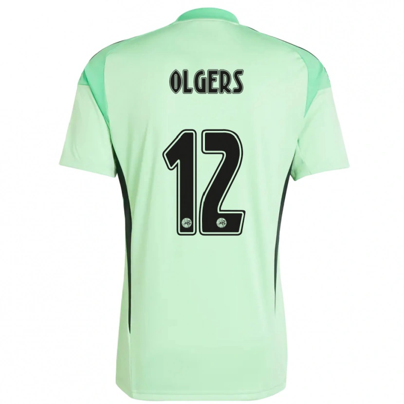 Danxen Enfant Guus Olgers #12 Maillot de Gardien Vert Clair Noir 2025/26 T-shirt