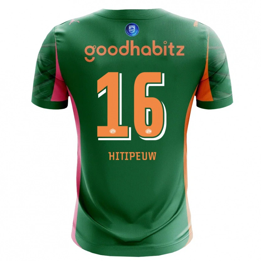 Danxen Enfant Thaliro Hitipeuw #16 Maillot de Gardien Vert Orange 2025/26 T-shirt