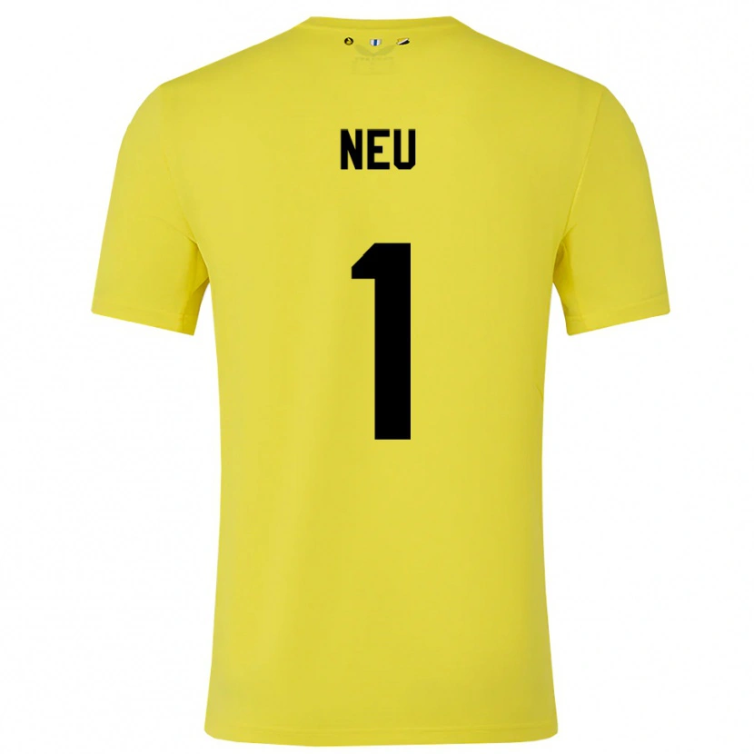 Danxen Enfant Luca Neu #1 Maillot de Gardien Jaune Noir 2025/26 T-shirt