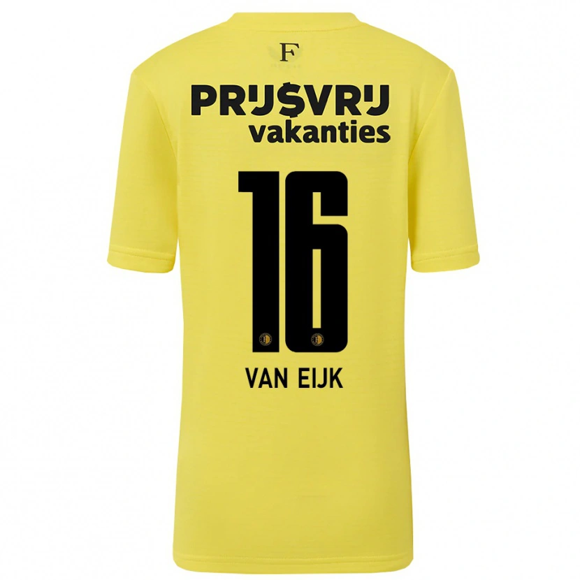 Danxen Enfant Roos Van Eijk #16 Maillot de Gardien Jaune Noir 2025/26 T-shirt