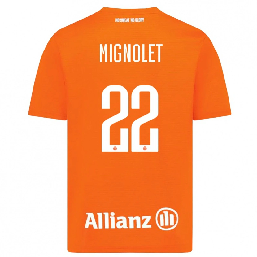Danxen Enfant Simon Mignolet #22 Maillot de Gardien Orange Blanc 2025/26 T-shirt