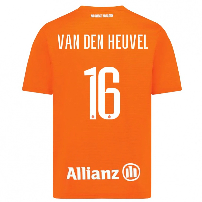 Danxen Enfant Dani van den Heuvel #16 Maillot de Gardien Orange Blanc 2025/26 T-shirt