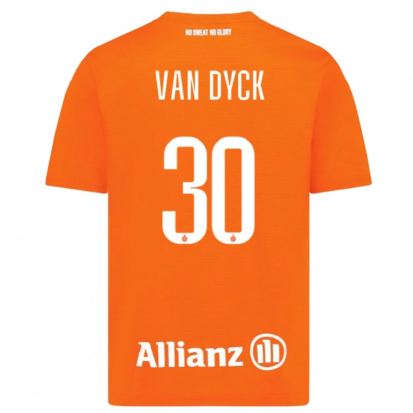 Danxen Enfant Nell Van Dyck #30 Maillot de Gardien Orange Blanc 2025/26 T-shirt