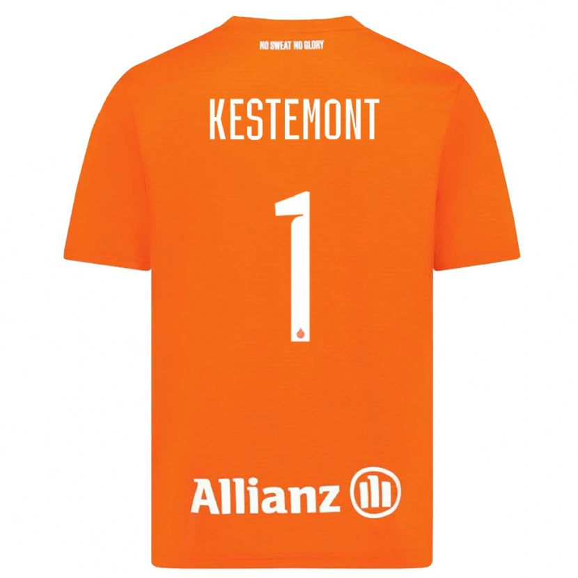 Danxen Enfant Thibeau Kestemont #1 Maillot de Gardien Orange Blanc 2025/26 T-shirt