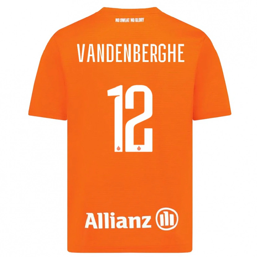 Danxen Enfant Xander Vandenberghe #12 Maillot de Gardien Orange Blanc 2025/26 T-shirt