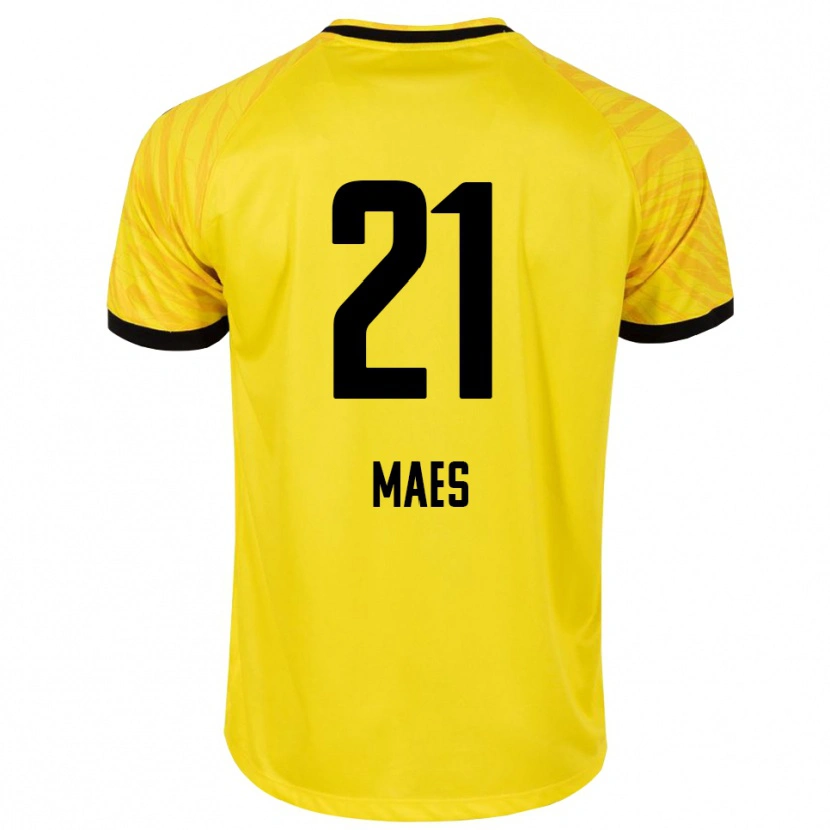 Danxen Enfant Noa Maes #21 Maillot de Gardien Jaune Noir 2025/26 T-shirt