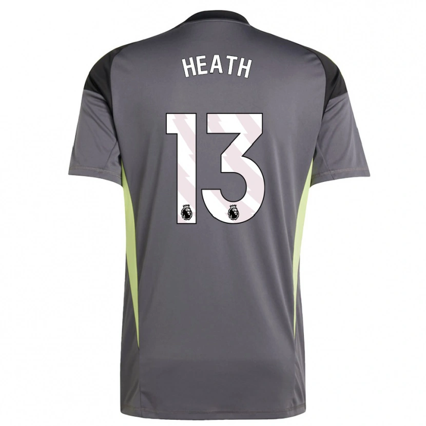 Danxen Enfant Fred Heath #13 Maillot de Gardien Gris Foncé Blanc 2025/26 T-shirt