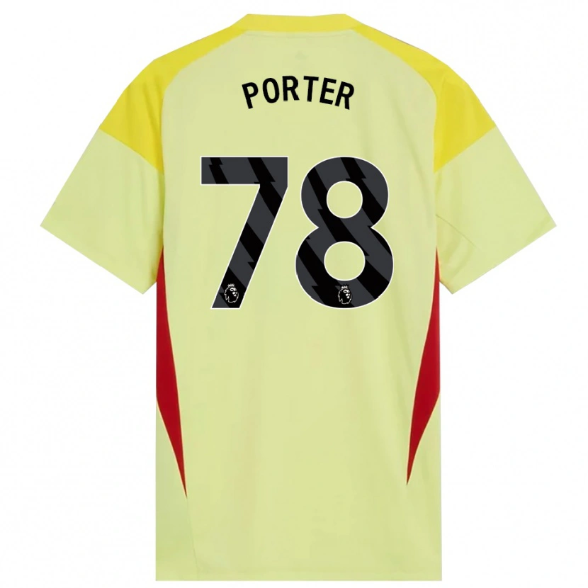 Danxen Enfant Jack Porter #78 Maillot de Gardien Jaune Rouge Noir 2025/26 T-shirt