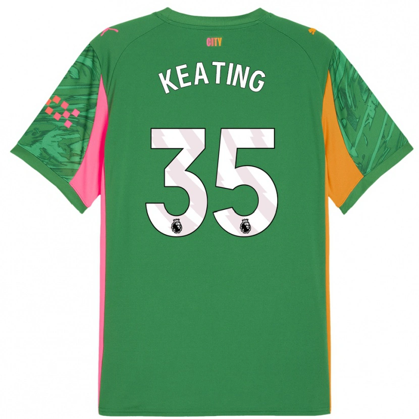 Danxen Enfant Khiara Keating #35 Maillot de Gardien Vert Orange 2025/26 T-shirt
