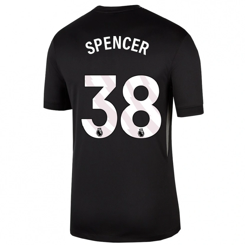 Danxen Enfant Becky Spencer #38 Maillot de Gardien Noir Blanc 2025/26 T-shirt