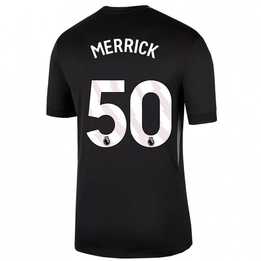 Danxen Enfant Max Merrick #50 Maillot de Gardien Noir Blanc 2025/26 T-shirt