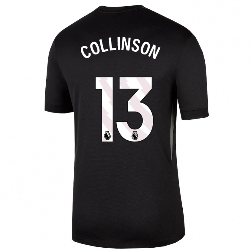 Danxen Enfant Isaac Collinson #13 Maillot de Gardien Noir Blanc 2025/26 T-shirt