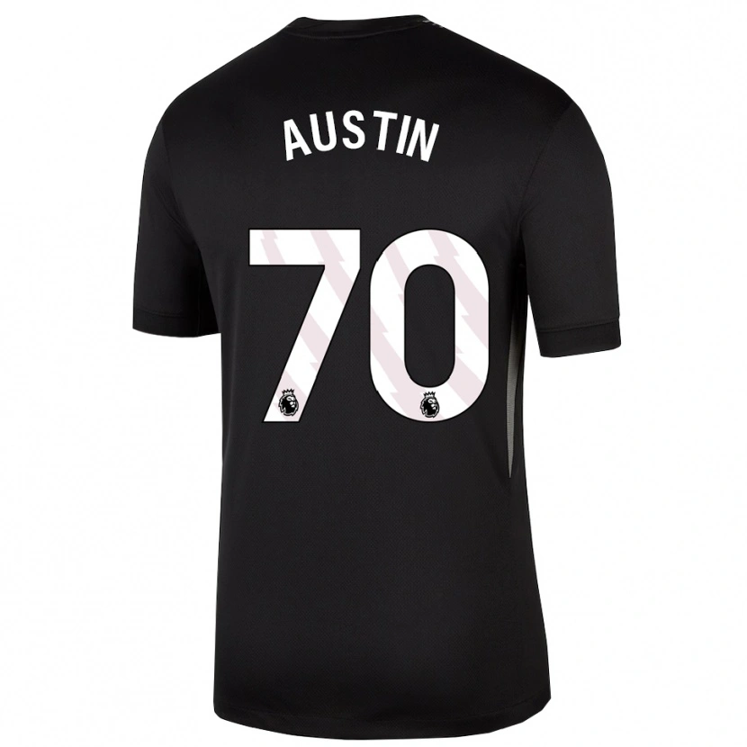 Danxen Enfant Jack Austin #70 Maillot de Gardien Noir Blanc 2025/26 T-shirt