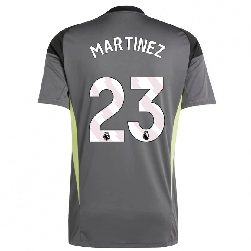 Danxen Enfant Emiliano Martínez #23 Maillot de Gardien Gris Foncé Noir 2025/26 T-shirt