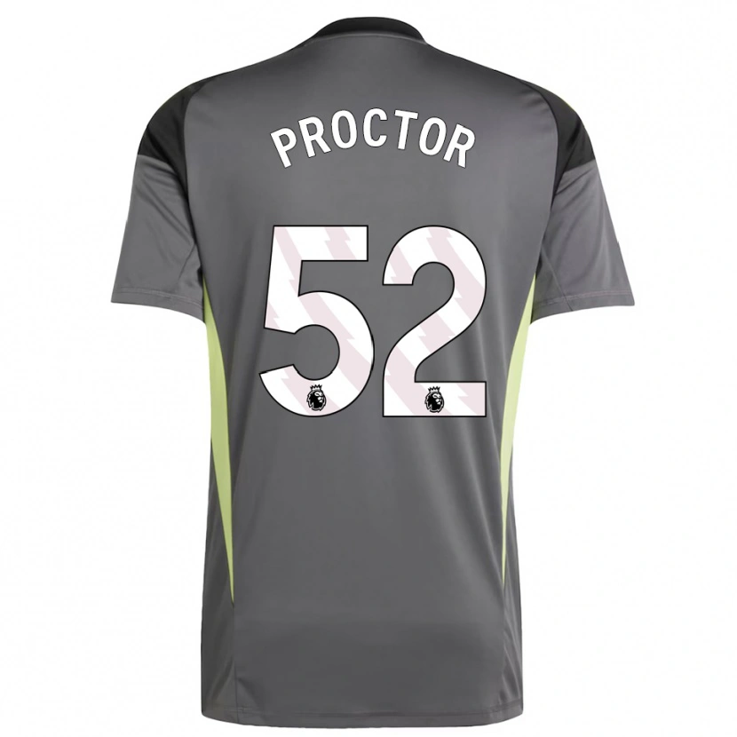 Danxen Enfant Sam Proctor #52 Maillot de Gardien Gris Foncé Noir 2025/26 T-shirt