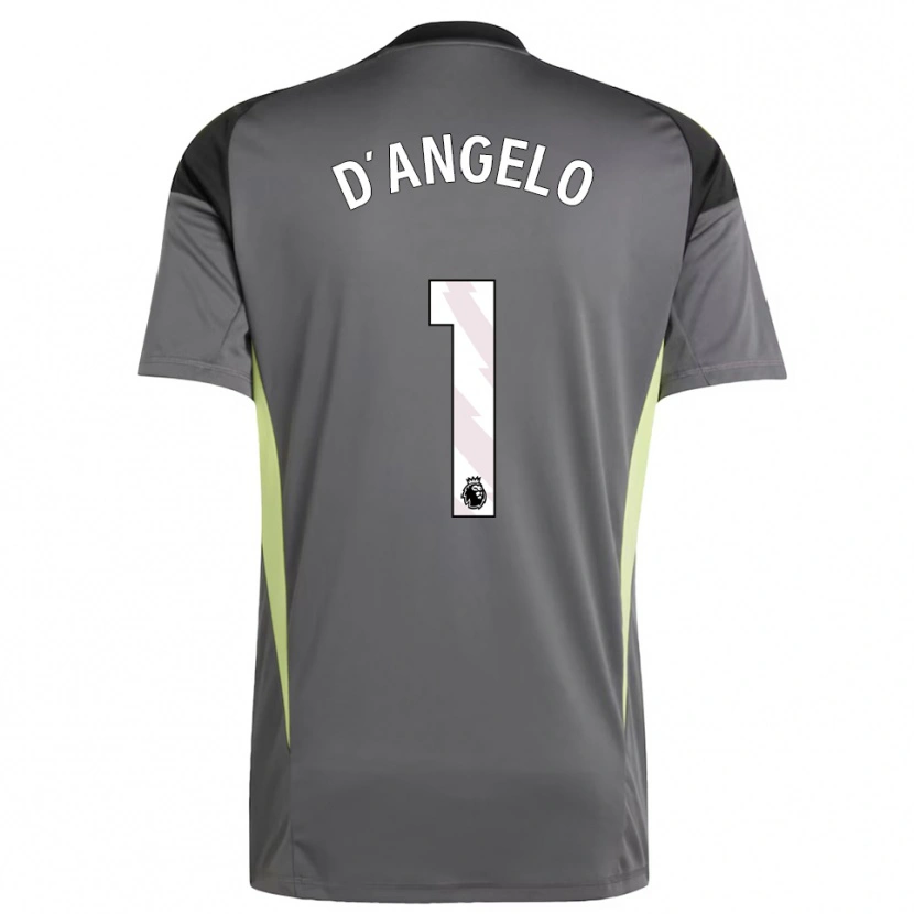 Danxen Enfant Sabrina D'angelo #1 Maillot de Gardien Gris Foncé Noir 2025/26 T-shirt