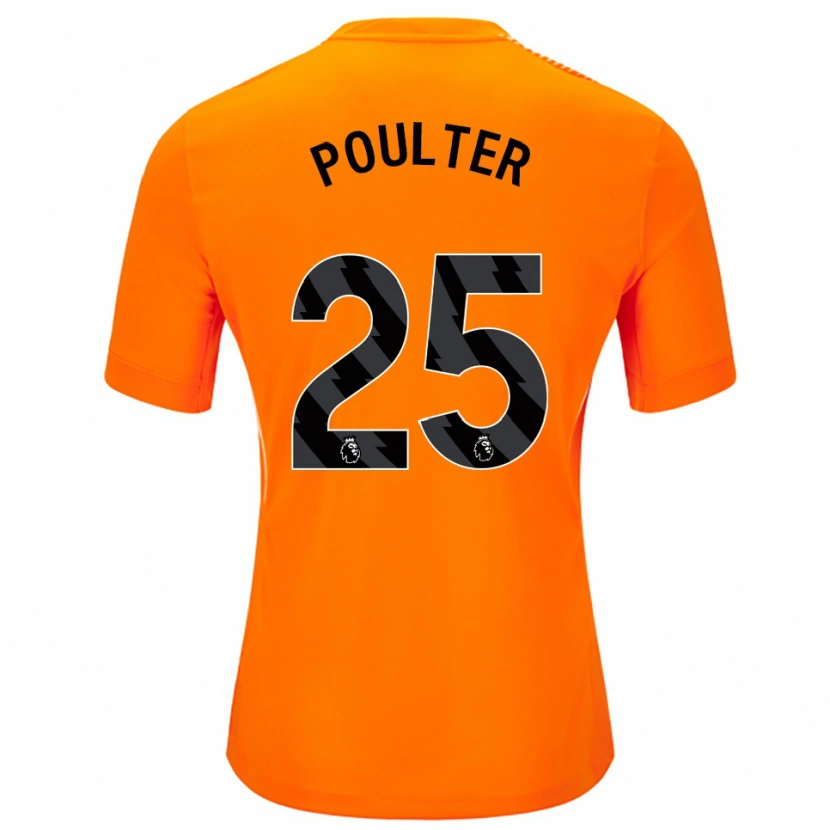 Danxen Enfant Hannah Poulter #25 Maillot de Gardien Orange Noir 2025/26 T-shirt