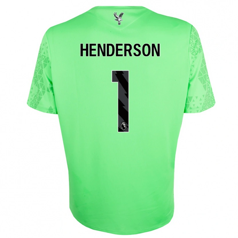 Danxen Enfant Dean Henderson #1 Maillot de Gardien Vert Noir 2025/26 T-shirt