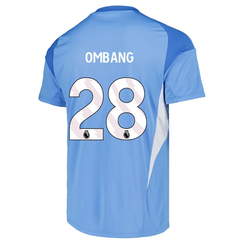 Danxen Enfant Darryl Ombang #28 Maillot de Gardien Bleu Ciel Blanc 2025/26 T-shirt