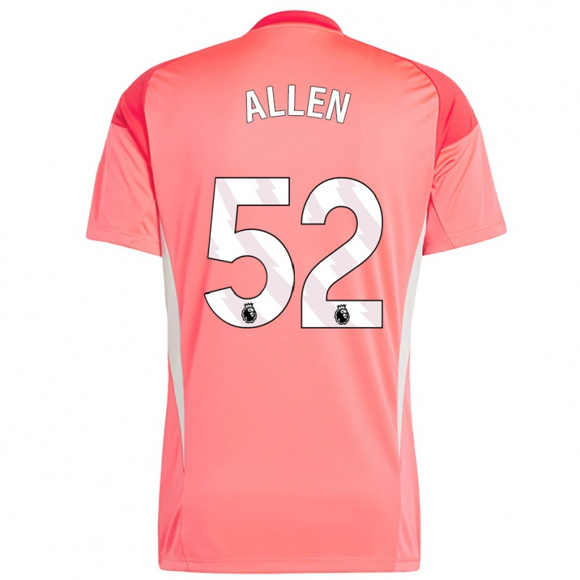 Danxen Enfant Michael Allen #52 Maillot de Gardien Blanc Rouge 2025/26 T-shirt