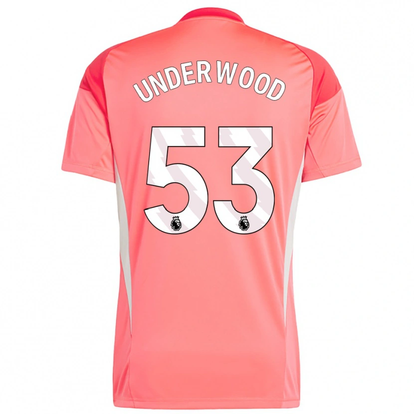 Danxen Enfant Marco Underwood #53 Maillot de Gardien Blanc Rouge 2025/26 T-shirt