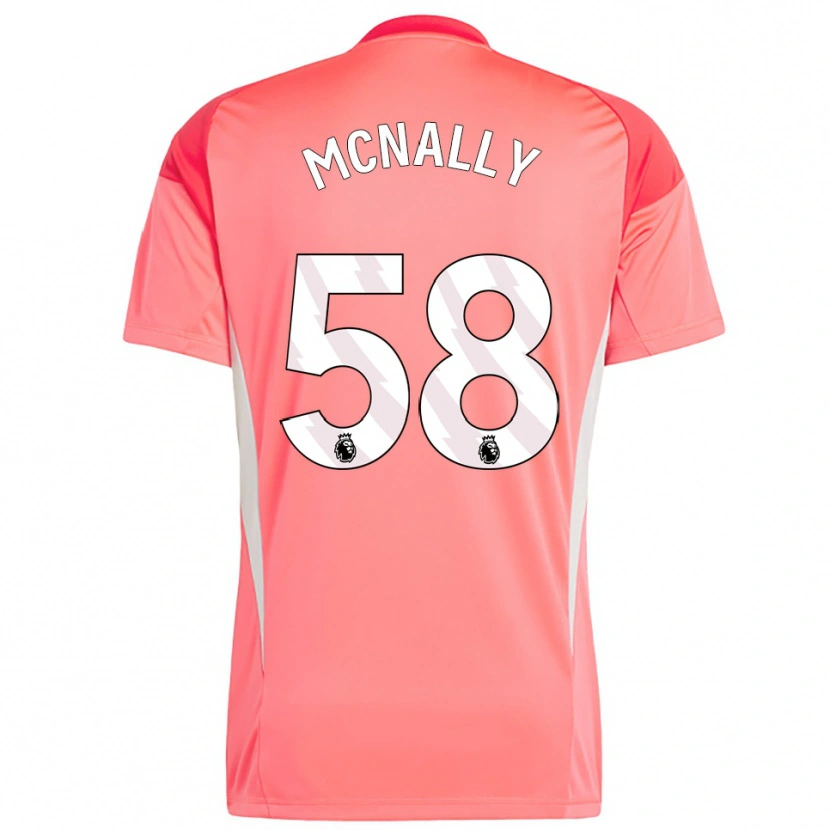 Danxen Enfant Alfie McNally #58 Maillot de Gardien Blanc Rouge 2025/26 T-shirt
