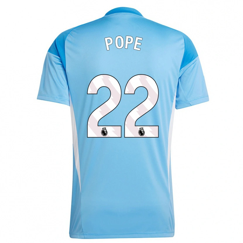 Danxen Enfant Nick Pope #22 Maillot de Gardien Bleu Blanc 2025/26 T-shirt