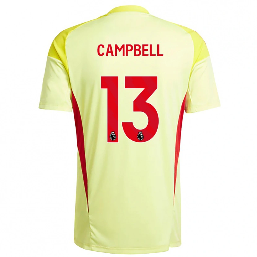 Danxen Enfant Luke Campbell #13 Maillot de Gardien Jaune Clair Orange 2025/26 T-shirt