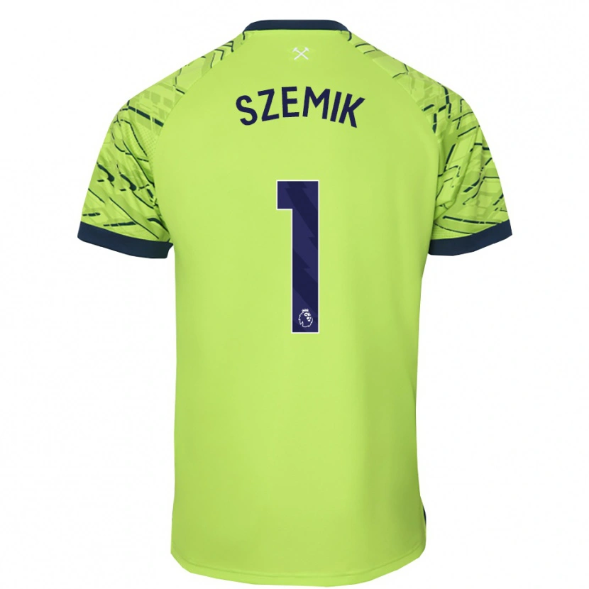 Danxen Enfant Kinga Szemik #1 Maillot de Gardien Vert Fluorescent 2025/26 T-shirt