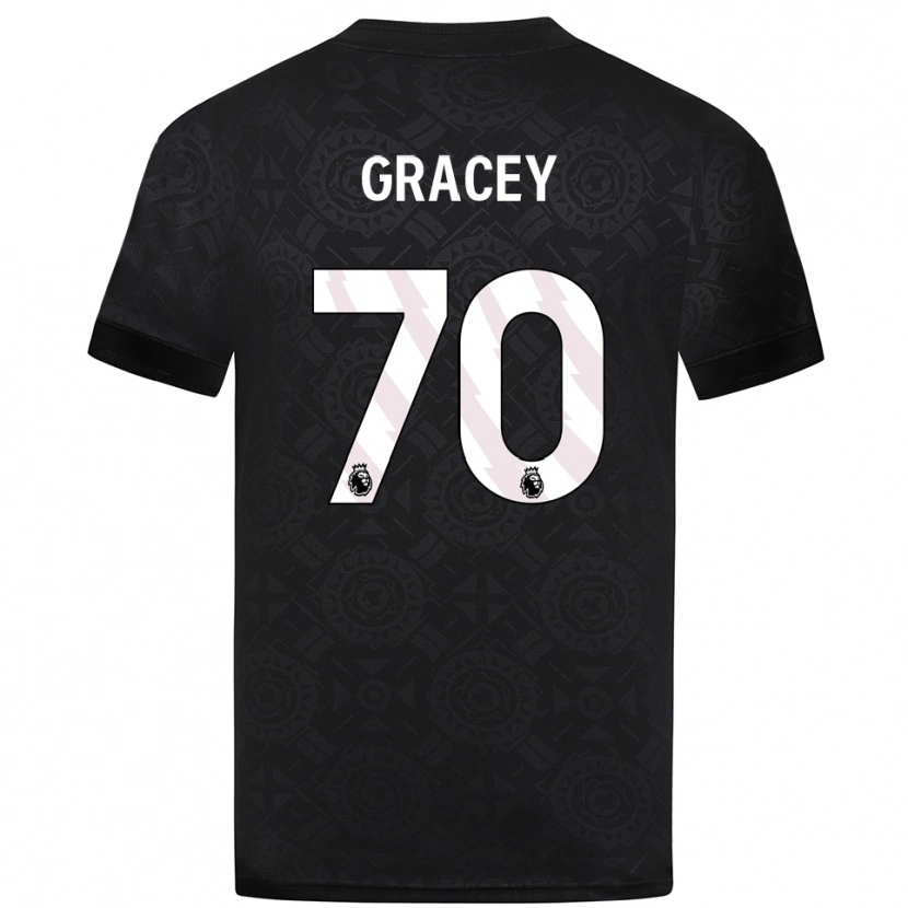 Danxen Enfant Josh Gracey #70 Maillot de Gardien Noir Blanc 2025/26 T-shirt