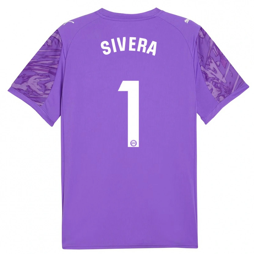 Danxen Enfant Antonio Sivera #1 Maillot de Gardien Violet Blanc 2025/26 T-shirt