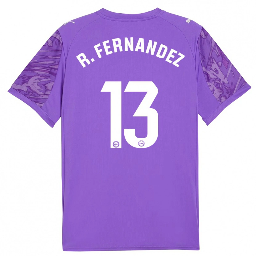 Danxen Enfant Raúl Fernández #13 Maillot de Gardien Violet Blanc 2025/26 T-shirt