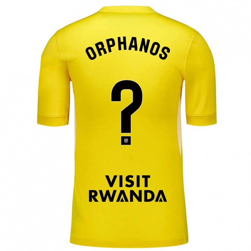 Danxen Enfant Stamatis Orphanos #0 Maillot de Gardien Jaune Noir 2025/26 T-shirt