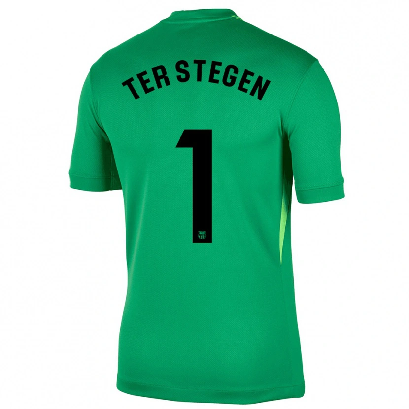 Danxen Enfant Marc-André ter Stegen #1 Maillot de Gardien Vert Noir 2025/26 T-shirt