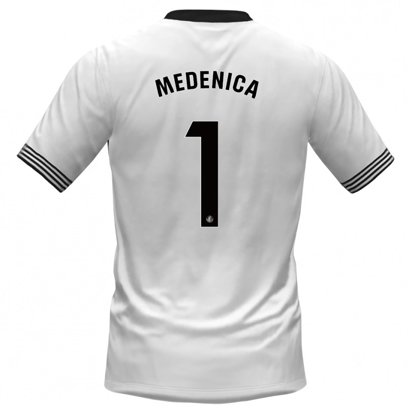 Danxen Enfant Djordjije Medenica #1 Maillot de Gardien Blanc Noir 2025/26 T-shirt