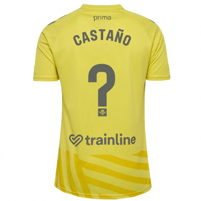 Danxen Enfant Jesús Castaño #0 Maillot de Gardien Jaune Gris 2025/26 T-shirt