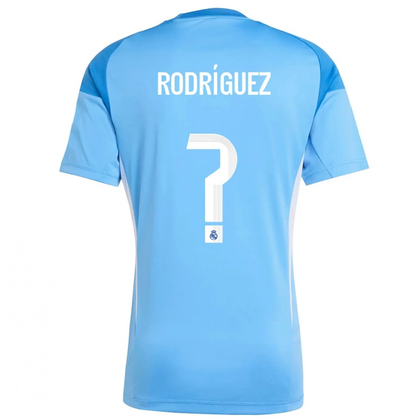 Danxen Enfant Álvaro Rodríguez #0 Maillot de Gardien Bleu Ciel Blanc 2025/26 T-shirt