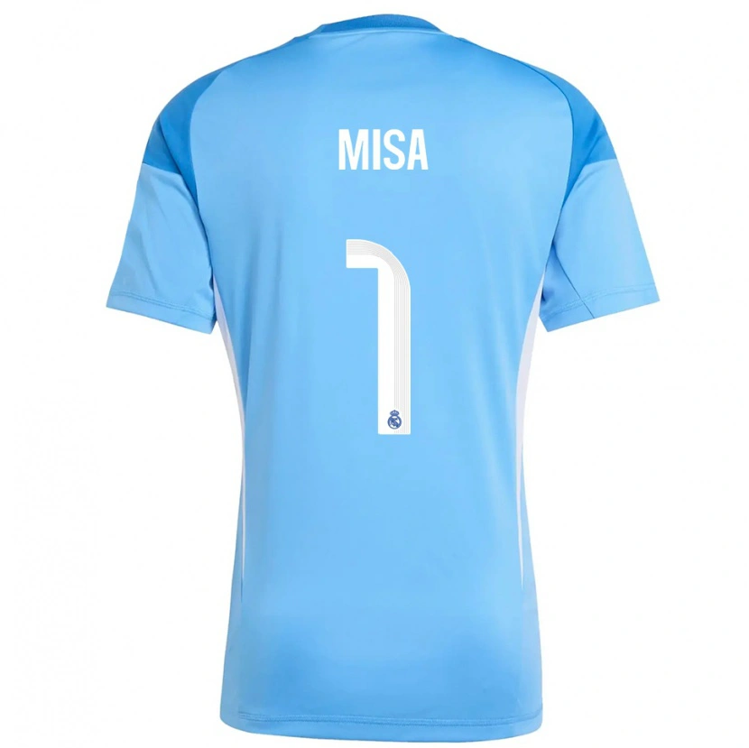 Danxen Enfant Misa Rodríguez #1 Maillot de Gardien Bleu Ciel Blanc 2025/26 T-shirt