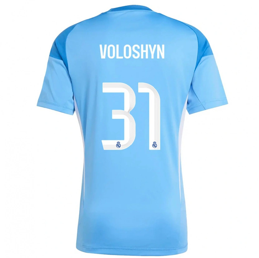 Danxen Enfant Ilya Voloshyn #31 Maillot de Gardien Bleu Ciel Blanc 2025/26 T-shirt