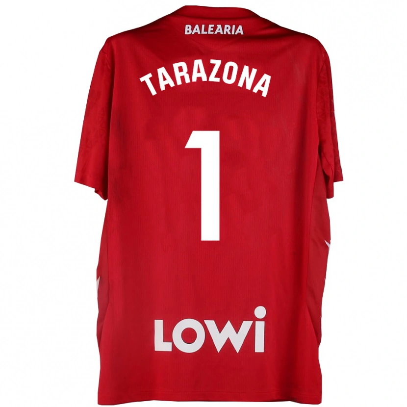 Danxen Enfant Andrea Tarazona #1 Maillot de Gardien Rouge Blanc 2025/26 T-shirt