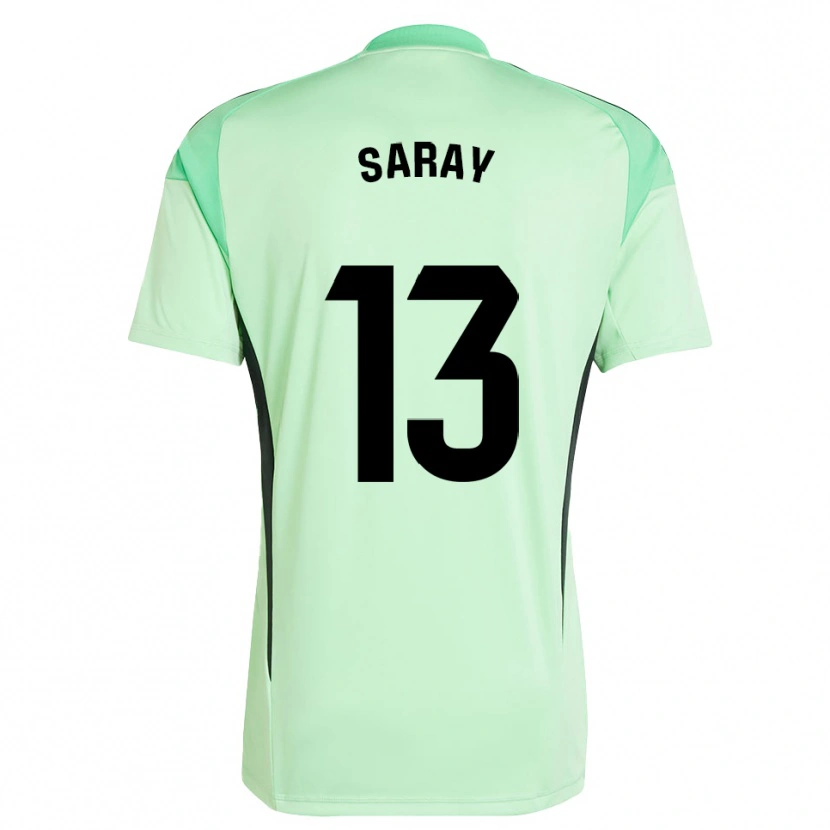 Danxen Enfant Saray Vázquez Alonso #13 Maillot de Gardien Vert Clair Noir 2025/26 T-shirt
