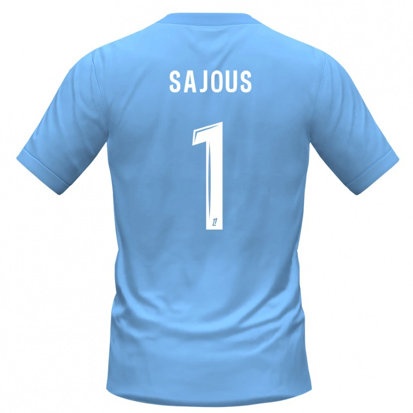 Danxen Enfant Thomas Sajous #1 Maillot de Gardien Bleu Noir 2025/26 T-shirt