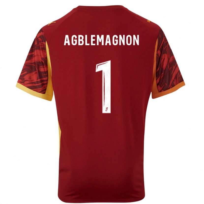 Danxen Enfant Jordan Agblemagnon #1 Maillot de Gardien Bourgogne Marron 2025/26 T-shirt