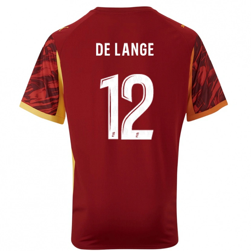 Danxen Enfant Jeffrey de Lange #12 Maillot de Gardien Bourgogne Marron 2025/26 T-shirt